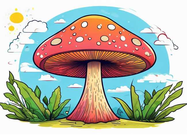 蘑菇绘本故事插画（彩色蘑菇简笔画插画-简笔画蘑菇怎么画）