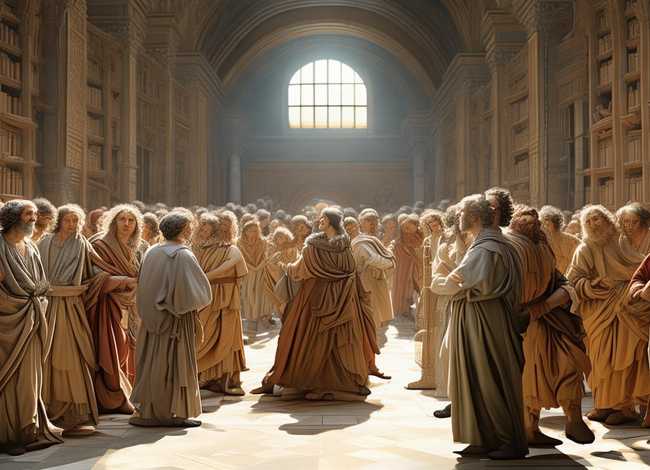 第欧根尼画作 【混乱档案室】雅典学院里,到底谁是谁