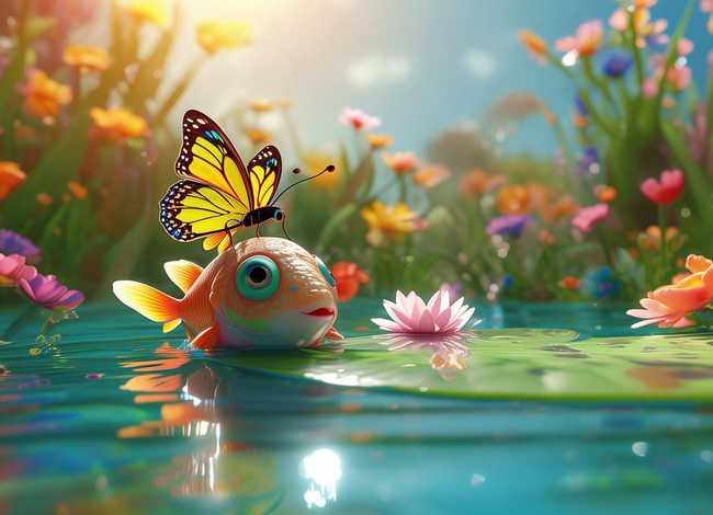 蝴蝶的小故事幼儿园 - 小鱼和蝴蝶的故事 儿童故事
