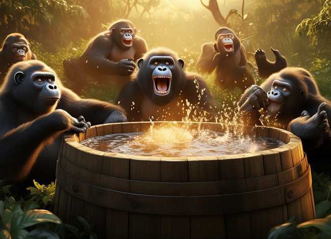 猩猩故事文字版，猩猩好酒寓言故事