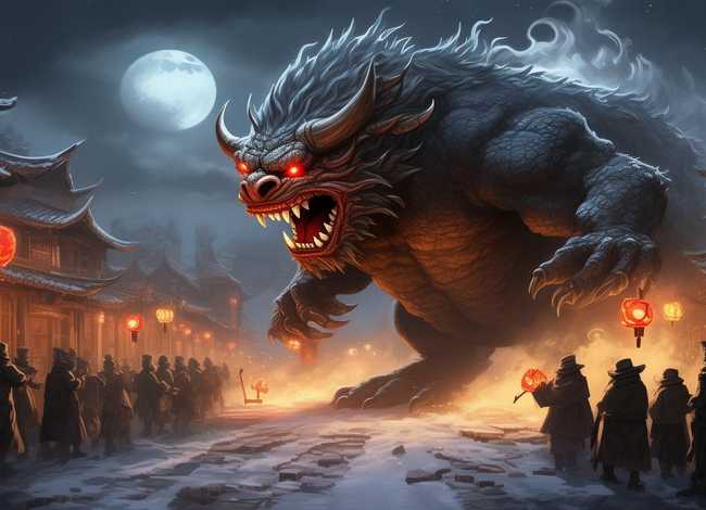 年兽的故事100、春节传说故事-“年”怪的传说