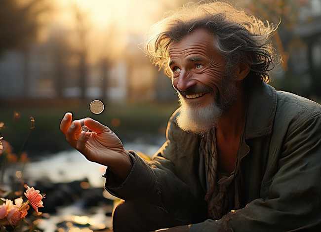 流浪汉拾金不昧的故事；人在流浪,心在天堂!