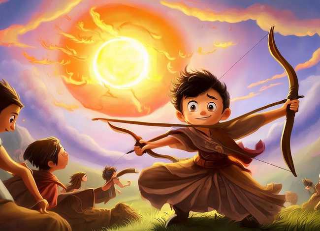 后羿射日神话故事儿童（后羿的故事是什么）