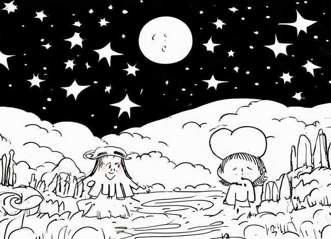 简笔连环画儿童故事 怎样画牛郎织女的连环画简笔画