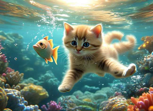 儿童故事小猫和鱼的故事、猫和鱼的故事