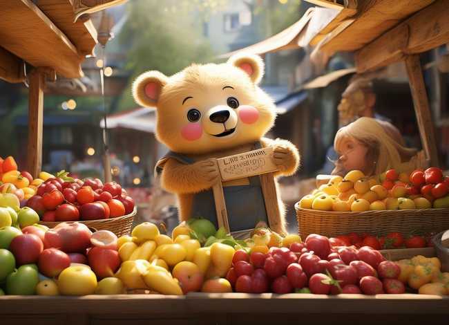 小熊水果 小熊是怎样卖水果看图写话 小熊水果 小熊是怎样卖水果看图写话