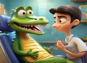 关于牙齿的故事书、牙齿那些事-绘本阅读《鳄鱼怕怕,牙医怕怕》