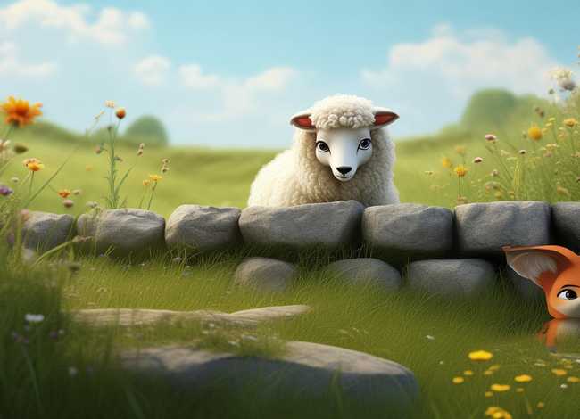 聪明的小羊故事短文、伊索寓言 《聪明的小羊》 内容