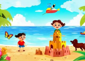 夏日儿童简笔画图片大全集（夏天可以玩些什么简笔画）