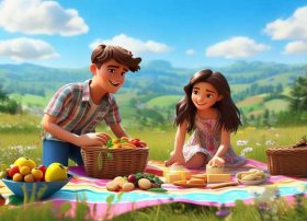 绘本《野餐》；提姆与莎兰去野餐内容简介