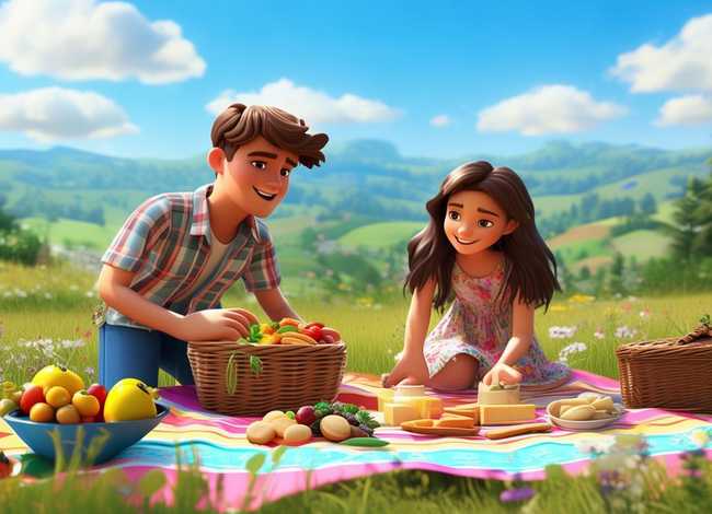 绘本《野餐》；提姆与莎兰去野餐内容简介