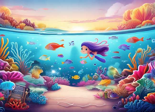 海底世界儿童画作品，海底世界儿童画优秀作品