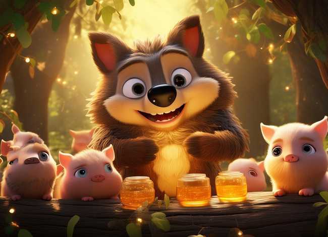 大灰狼小猪的儿童故事(大灰狼吃蜜糖 儿童睡前故事 讲童话小故事) 大灰狼小猪的儿童故事(大灰狼吃蜜糖 儿童睡前故事 讲童话小故事)