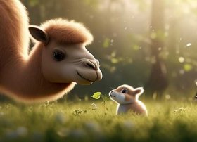 兔子报恩故事儿童故事，骆驼和小兔子寓言故事