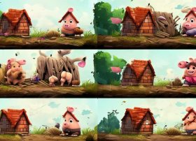 童话故事儿童版三只小猪盖房子 民间童话故事之三只小猪盖房子的故事