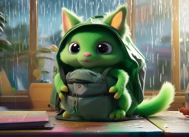 儿童下雨天故事书 书包里的小怪兽下雨的教室中的不拉不拉不拉不拉是什么