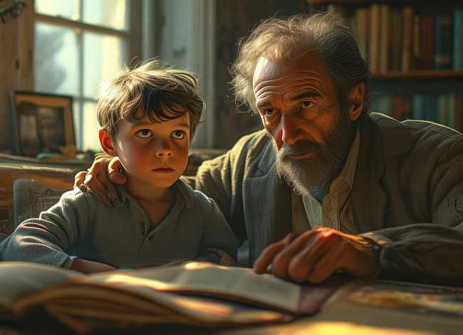 高尔基和他的儿子故事；国外名人的有关亲情的故事