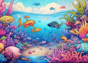 海底世界儿童画作品，海底世界儿童画优秀作品