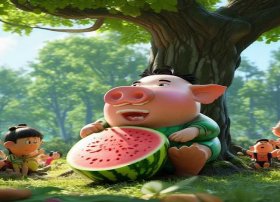 猪八戒吃西瓜儿童故事完整版；猪八戒吃西瓜的故事
