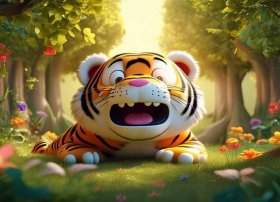 儿童故事3-6岁动画瘪嘴老虎 故事没有牙齿的大老虎的内容