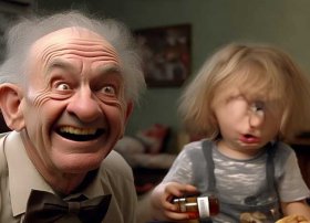 糟老头子贼搞笑这个老头是谁、“贼兮兮奶爸”套路娃吃药火了,我信你个鬼,你