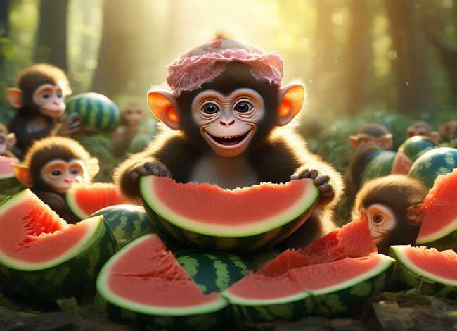 儿童故事小猴子吃西瓜（小猴吃西瓜_2000字）