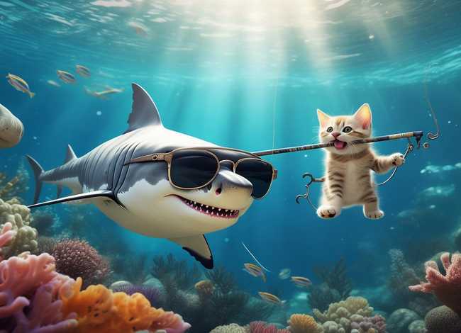 大鲨鱼的小故事 看图说话《鲨鱼钓小猫》 怎样写出生动的故事情节 大鲨鱼的小故事 看图说话《鲨鱼钓小猫》 怎样写出生动的故事情节