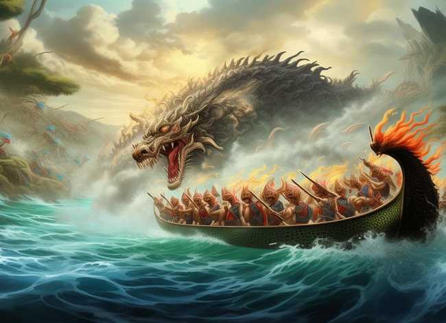 赛龙舟的神话故事（关于端午节的故事神仙与怪兽的故事）