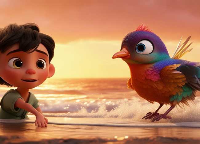 儿童故事动画短视频、【第89届奥斯卡最佳动画短片】《鹬》