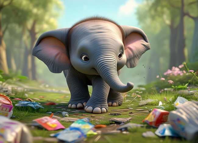 幼儿故事乱扔垃圾；小象乱扔垃圾的故事,小象乱扔垃圾的故事