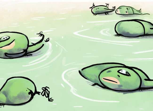 连环画幼儿故事简笔画，小蝌蚪找妈妈连环画(简笔画)