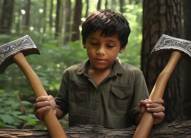 金斧子的故事、金斧子银斧子的故事