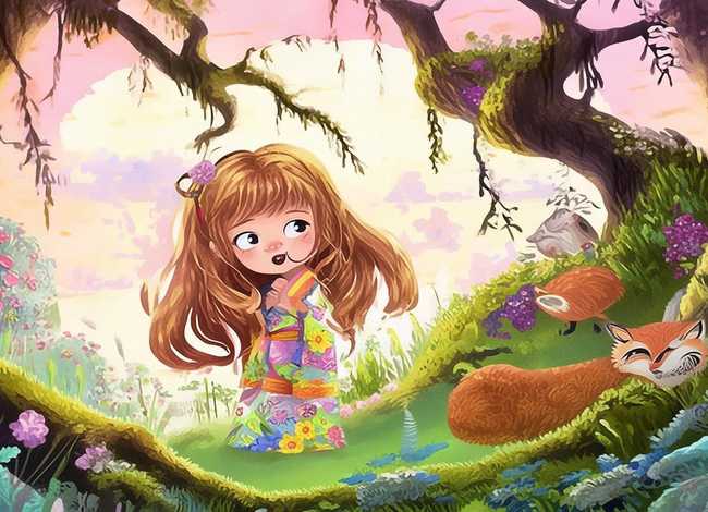 儿童故事插画配图 - 童话风格儿童插画-求日本童话风格插画家