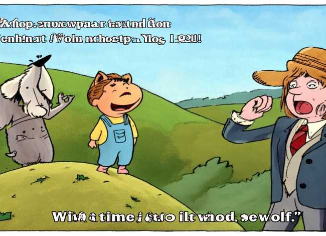 狼来了故事儿童版绘本图片 - 狼来了和老狼老狼几点了有什么区别