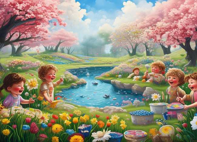 儿童绘画春天主题；春天里还有什么幼儿绘画