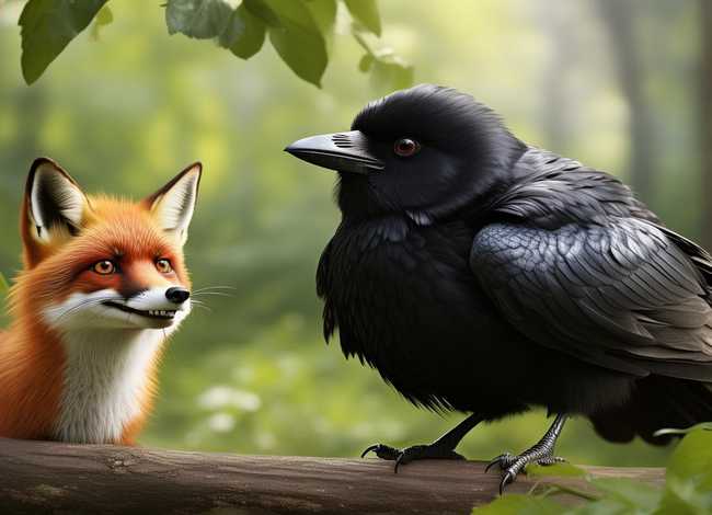 儿童故事乌鸦和狐狸原文照片；小乌鸦和狐狸的故事原文