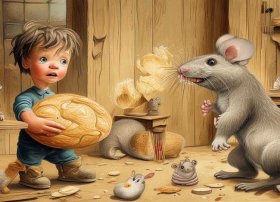 儿童故事ppt模板，《谁咬了我的大饼》绘本故事PPR课件PPT