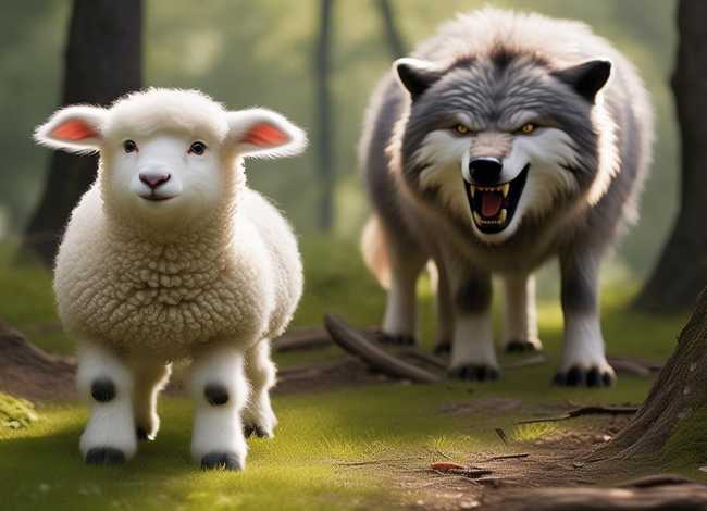 儿童故事小羊和大灰狼的故事 - 大灰狼和小绵羊的故事 儿童故事小羊和大灰狼的故事 - 大灰狼和小绵羊的故事