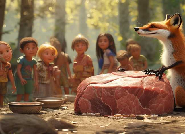 儿童故事狐狸分肉视频 - 初二伊索寓言故事 儿童故事狐狸分肉视频 - 初二伊索寓言故事