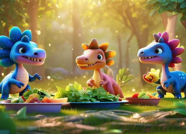 关于恐龙的幼儿故事文字版 - 小宝贝睡前童话故事《三个恐龙好朋友》-我不挑食 关于恐龙的幼儿故事文字版 - 小宝贝睡前童话故事《三个恐龙好朋友》-我不挑食