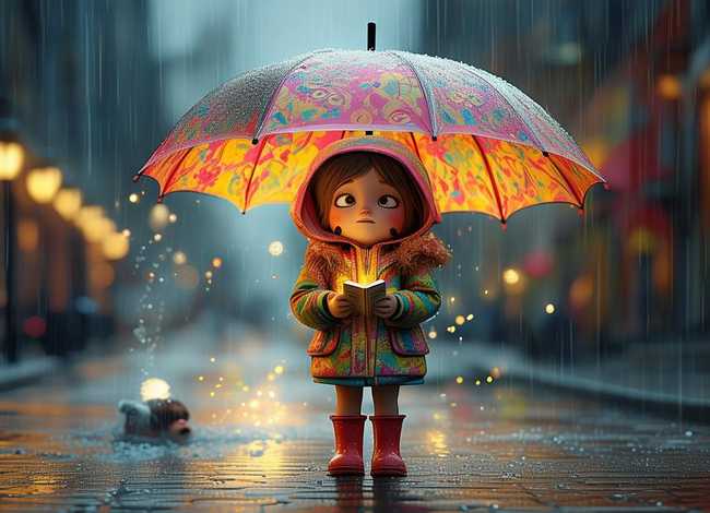 下雨天小故事完整 - qq表情雨天小故事