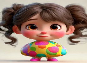 儿童漫画图片大全卡通 - 小女孩图片可爱卡通图片胖瘦