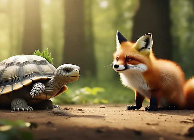 乌龟斗狐狸儿童故事、聪明的乌龟故事主要写了什么