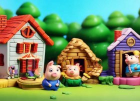 儿童故事三只小猪ppt免费下载 - 中班故事教案-三只小猪