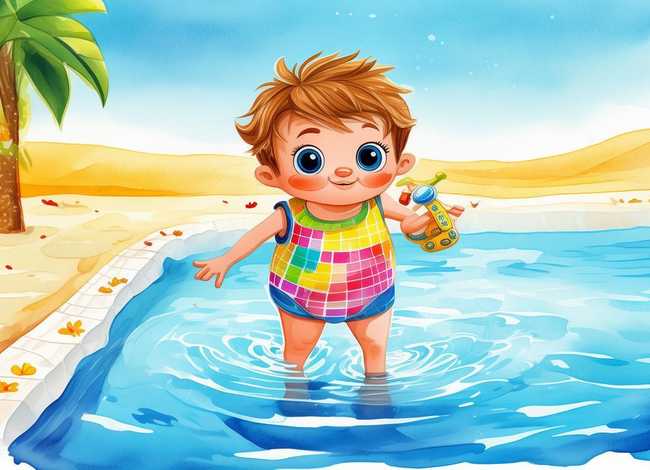 儿童自己穿衣简笔画 - 学游泳作文的插图怎么画 儿童自己穿衣简笔画 - 学游泳作文的插图怎么画