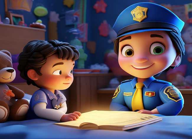 儿童故事3-6岁警察抓小偷，5岁幼儿睡前童话故事
