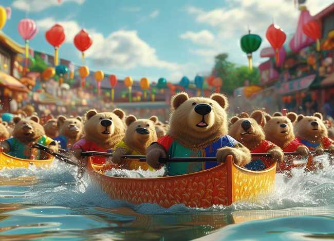 赛龙舟的动画视频 笨熊笨事在哪里看