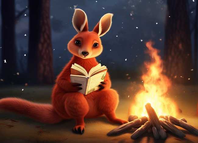 画简单的红袋鼠的故事、适合女朋友的睡前故事