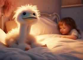 鸵鸟的故事儿童版、治愈系可爱暖心睡前小故事