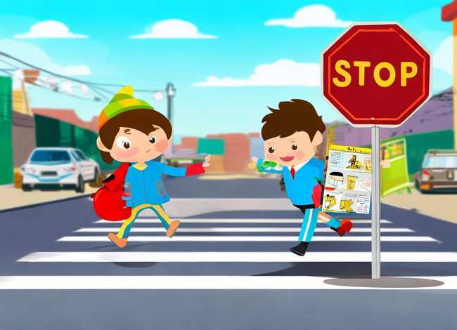过马路的天天故事 - 幼儿过马路安全小故事